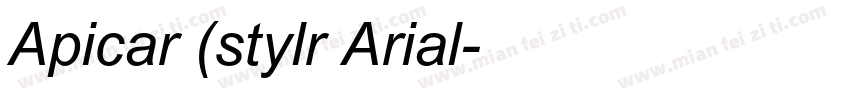 Apicar (stylr Arial字体转换